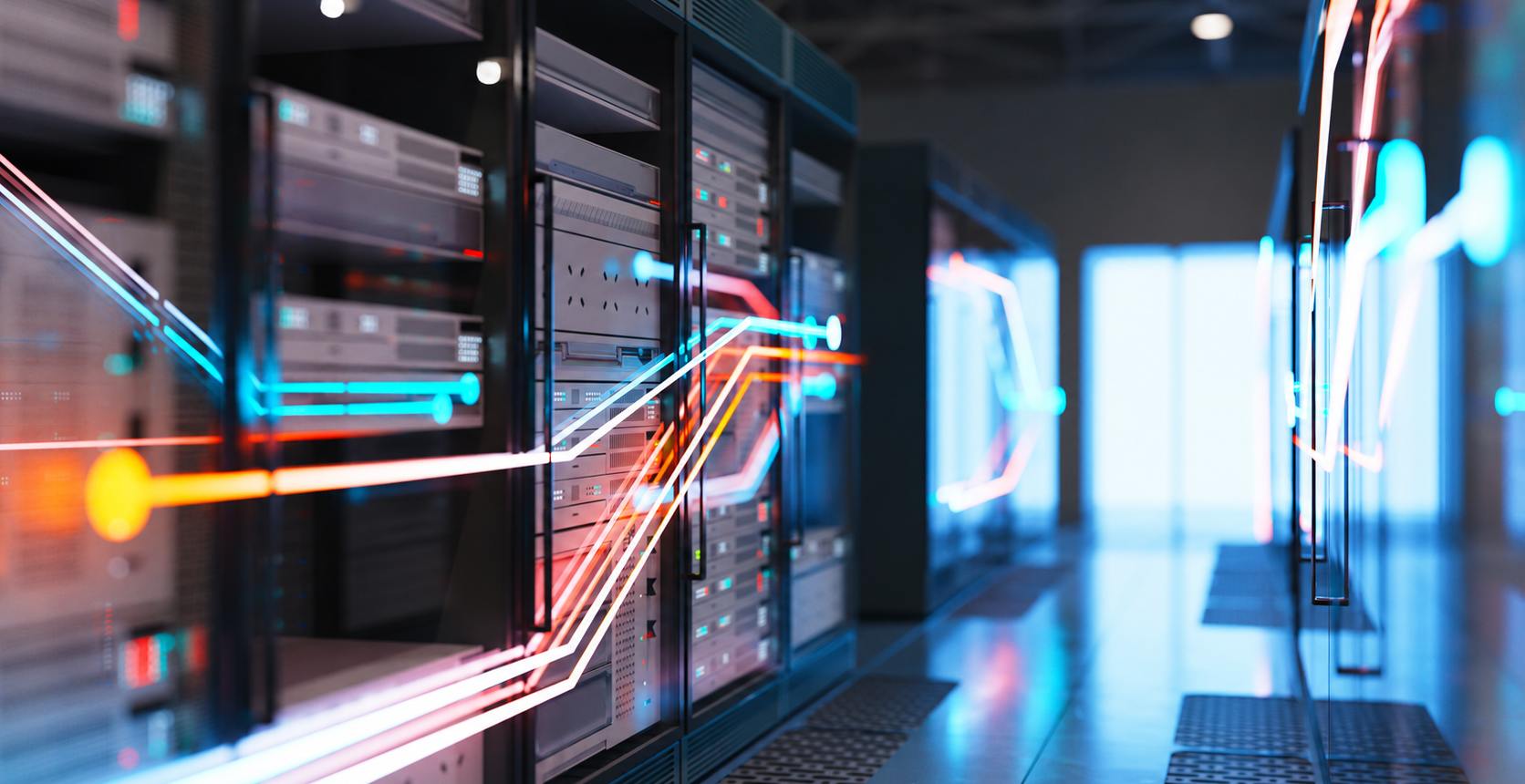Server racks in a data centre